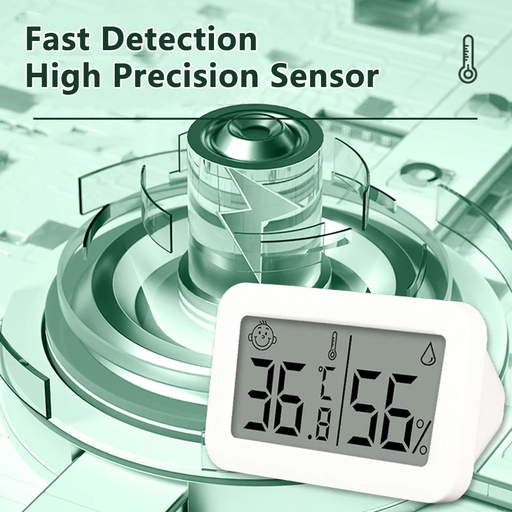 Digital Electronic Thermometer Hygrometer Indoor Home Weather Station High Precision Temperature Humidity Tester With Battery