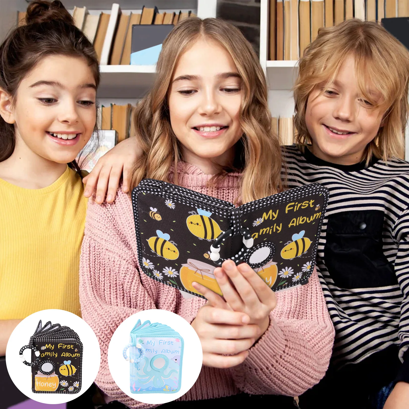 

Книга для фотографий из мягкой ткани, детский фотоальбом из полиэстера, бесплатная иллюстрация, моя первая книжка с картинками, легко доступаемый альбом с картинками для ребенка