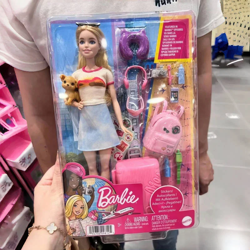 

New Genuine Barbie Malibu Traveler Series Cute Doll Desktop Decoration Children'S Toy High Quality Girl Birthday Gifts