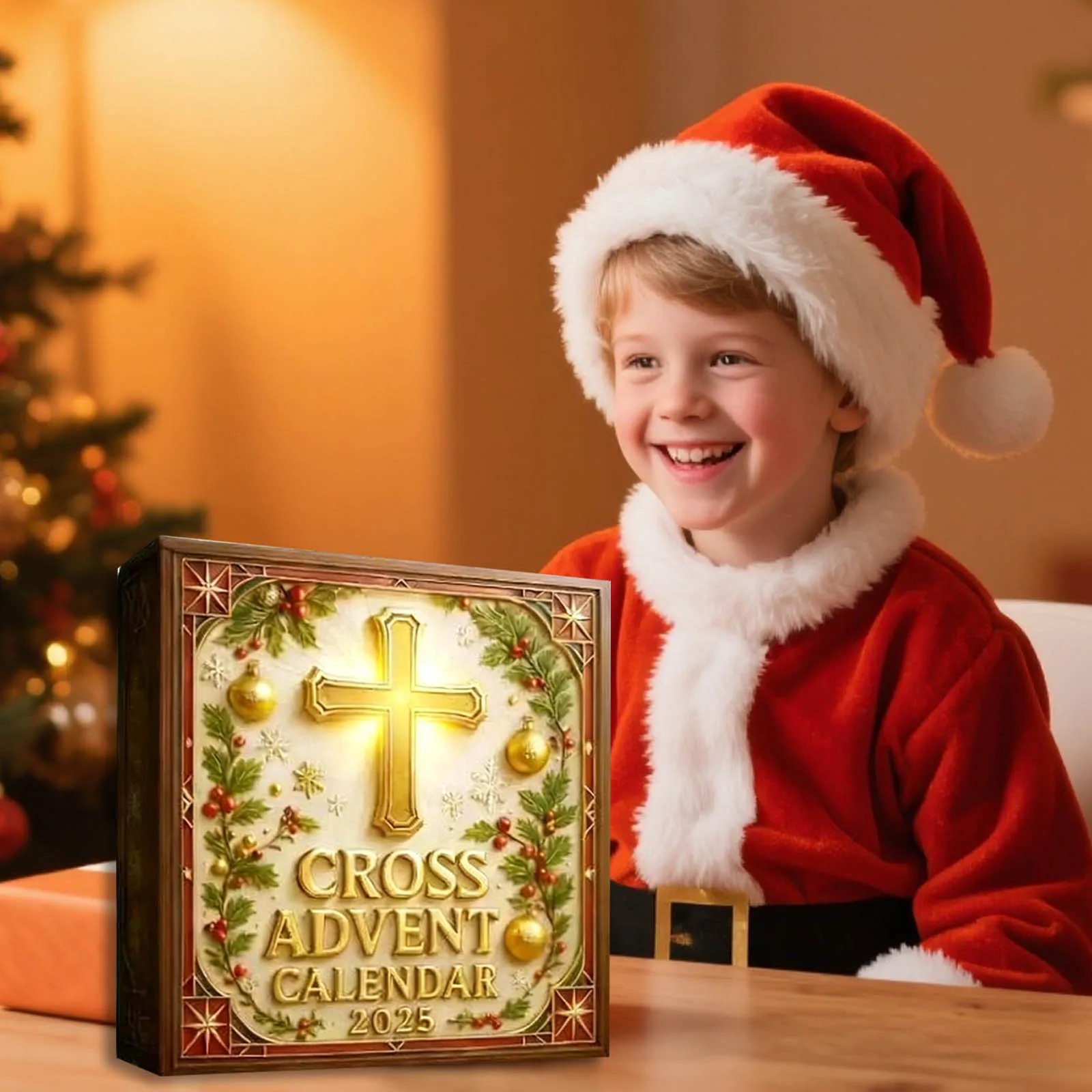 Temporizador Digital con pantalla grande, calendario de Adviento de Navidad que contiene 24 colgantes acrílicos, adecuado para cafetera con temporizador pequeño