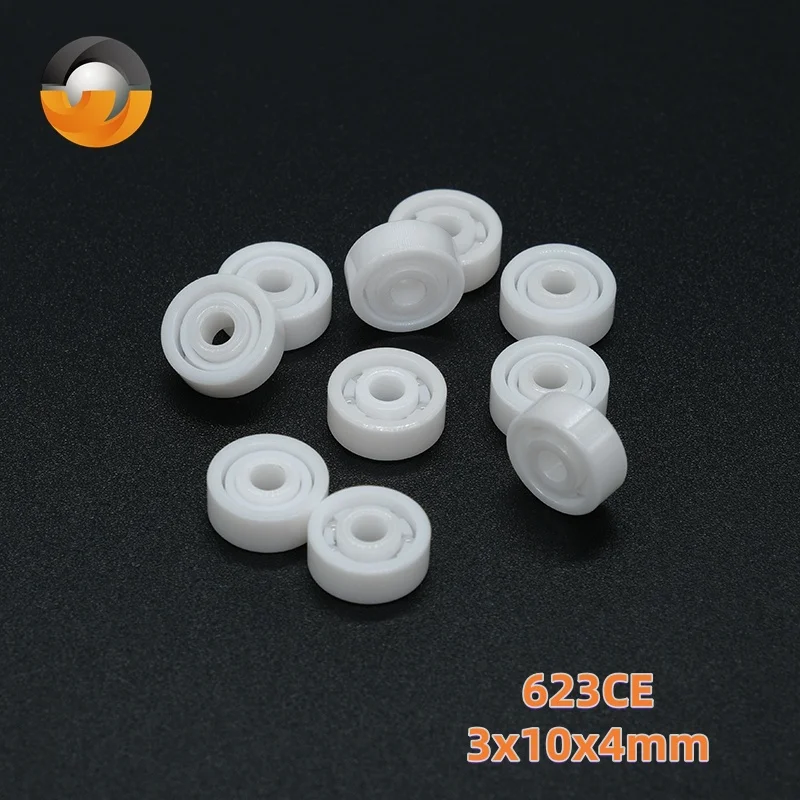 1PC Rolamento de Cerâmica Completa ZrO2 ABEC-9 623CE 3x10x4mm Sem Lubrificação a Óleo para Carretilha de Pesca, Carretilha de Spinning, Carretilha de Baitcasting, Acessórios de Pesca
