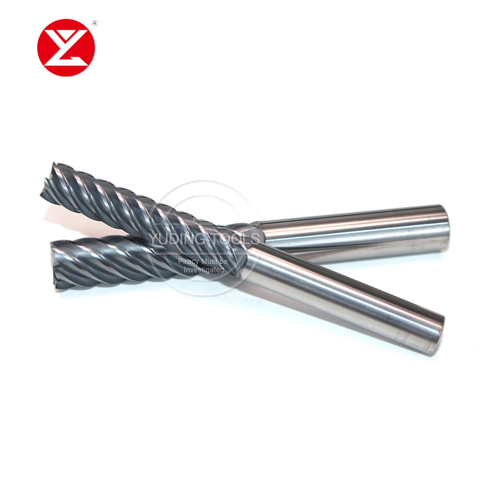 Carbide 6 Flute Square End Mills Bit Milling Cutter Bits Balzers Coating for Process Alloy Steel, Mold Steel CNC Milling Tools