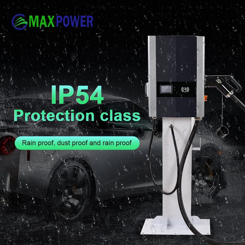 Perlindungan IP54 Derajat Pengisi Daya Mobil Listrik Stasiun Pengisian Listrik Cepat Pengisi Daya DC Ev 7kw Ccs2