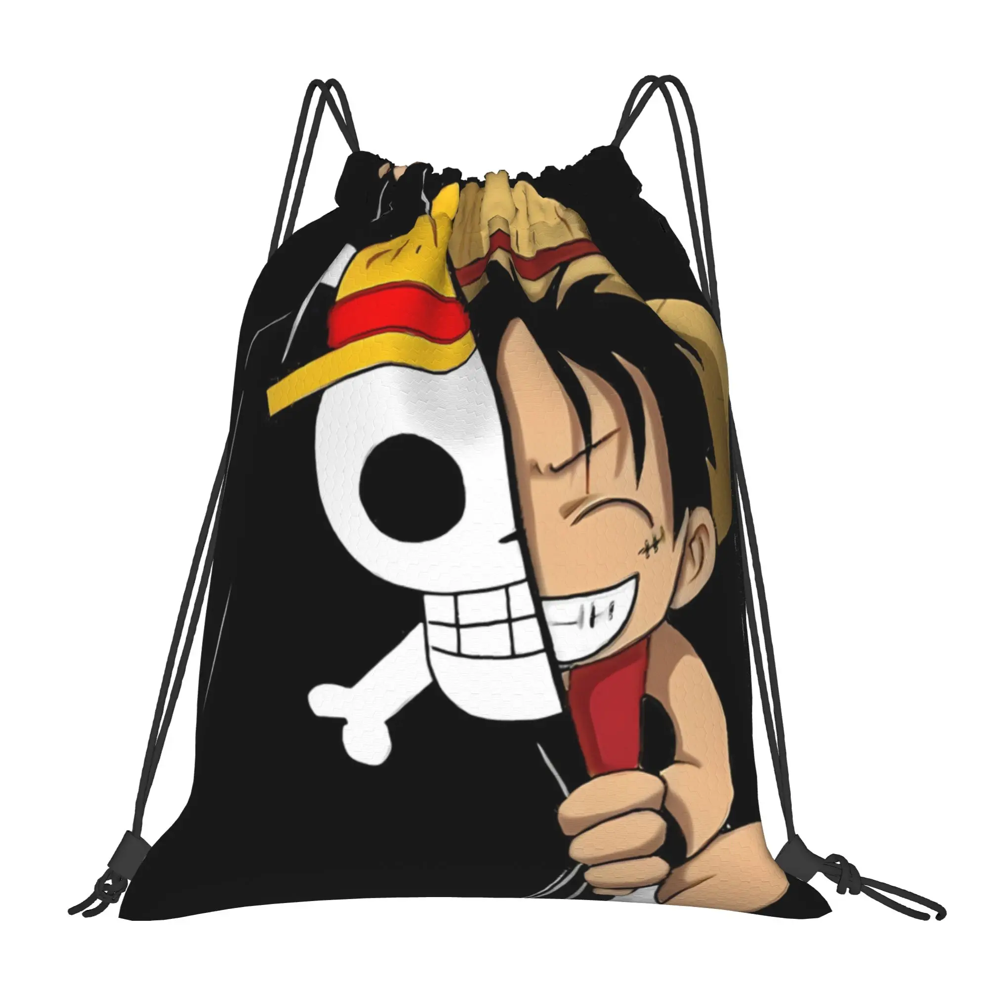 

Портативный спортивный рюкзак-мешок Luffy One Piece на шнурке для езды на велосипеде и занятий в спортзале