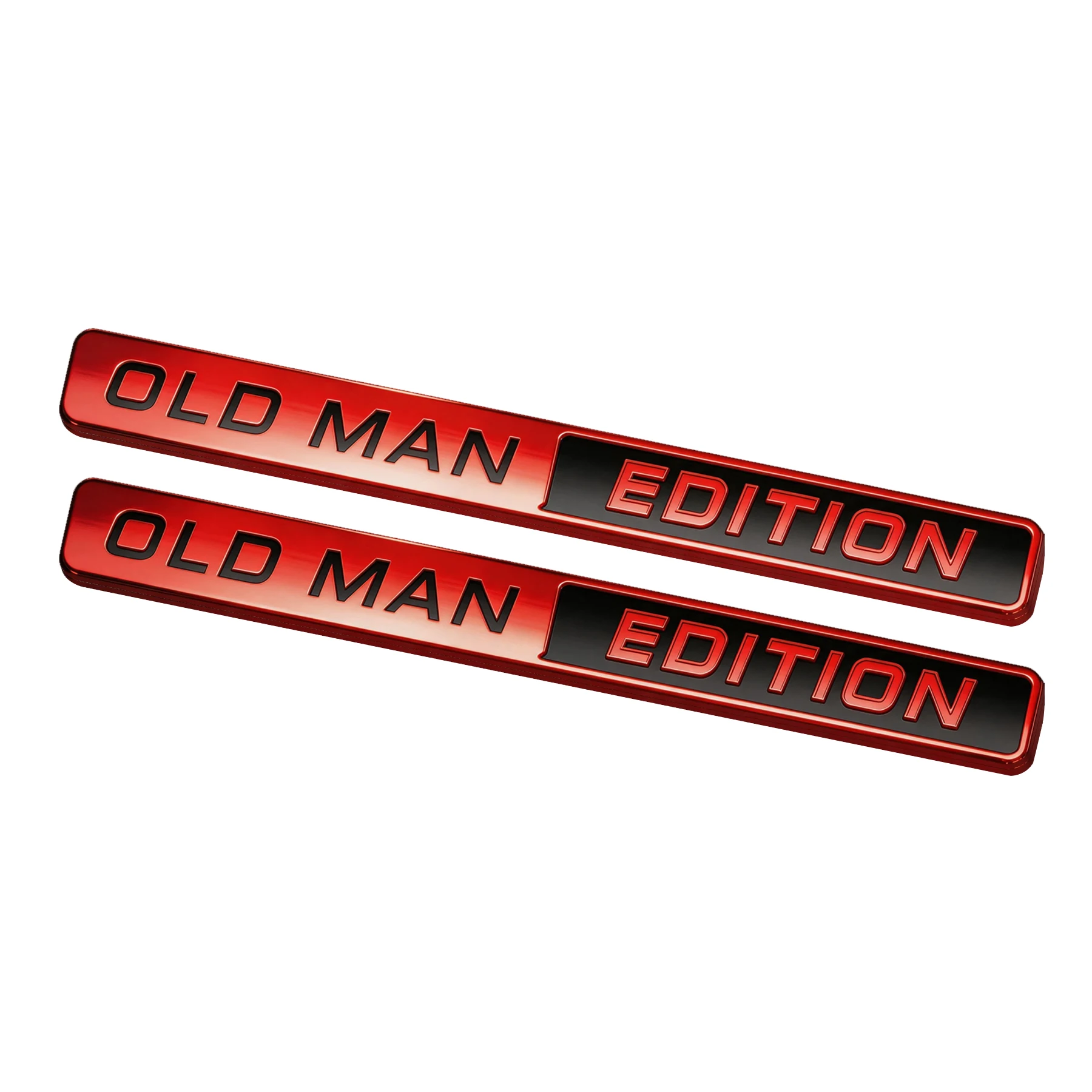 2pcs Old Man Edition 3D Emblem ABS Sticker Badge Funny Old Man High Quality Decals Car  Replacement Decoration for Universal