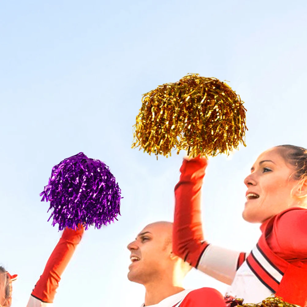 28 قطعة التشجيع بوم بومس ألوان نابضة بالحياة يده المشجع الكريات مدرسة الأحداث الرياضية الجمباز الرقص زينة الحفلات #1