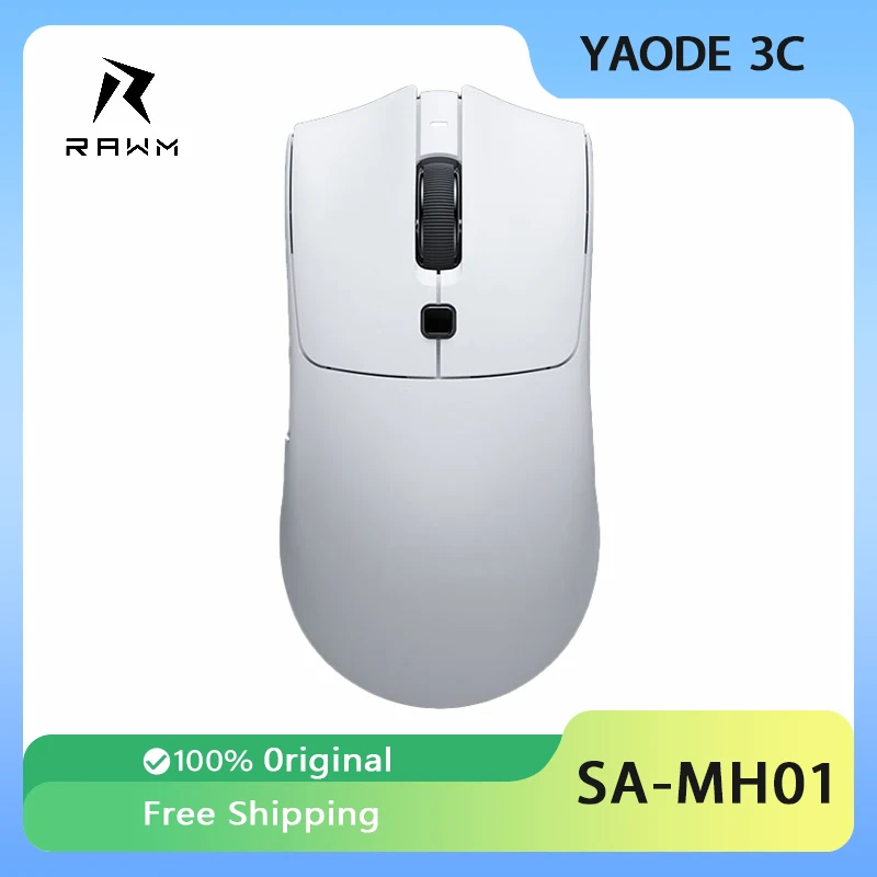 

RAWM SA-MH01 Gaming Mouse Wireless Three Mode Usb/2.4g/Bluetooth Paw3395 Lightweight Mouse Ergonomic Office Gamer Gifts