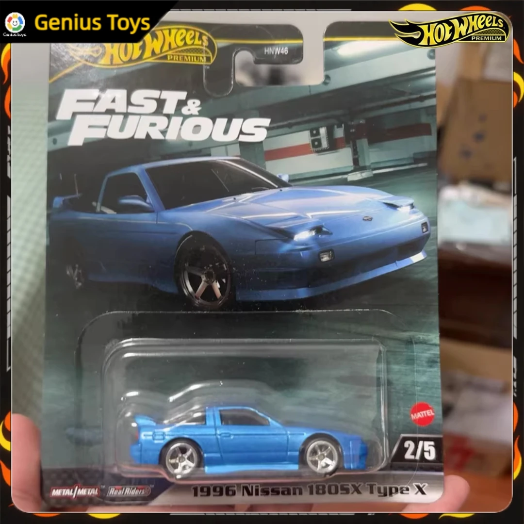 

Литая под давлением модель автомобиля Hot Wheels Premium Fast & Furious 1996 Nissan 180SX Type X 1:64 Коллекционная игрушка из сплава для взрослых и фанатов