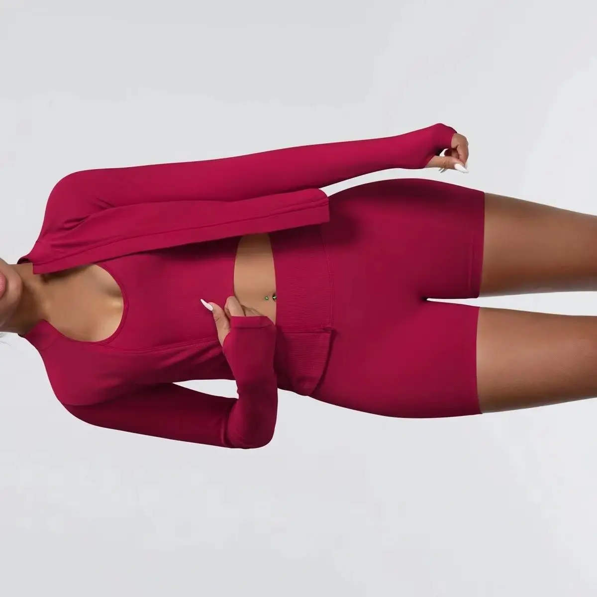 

3PCS Yoga Clothes Set Gym Zipper Long Sleeves Women's Sports Set High Waist Leggings Fitness Suit Running Vest Workout Tracksuit