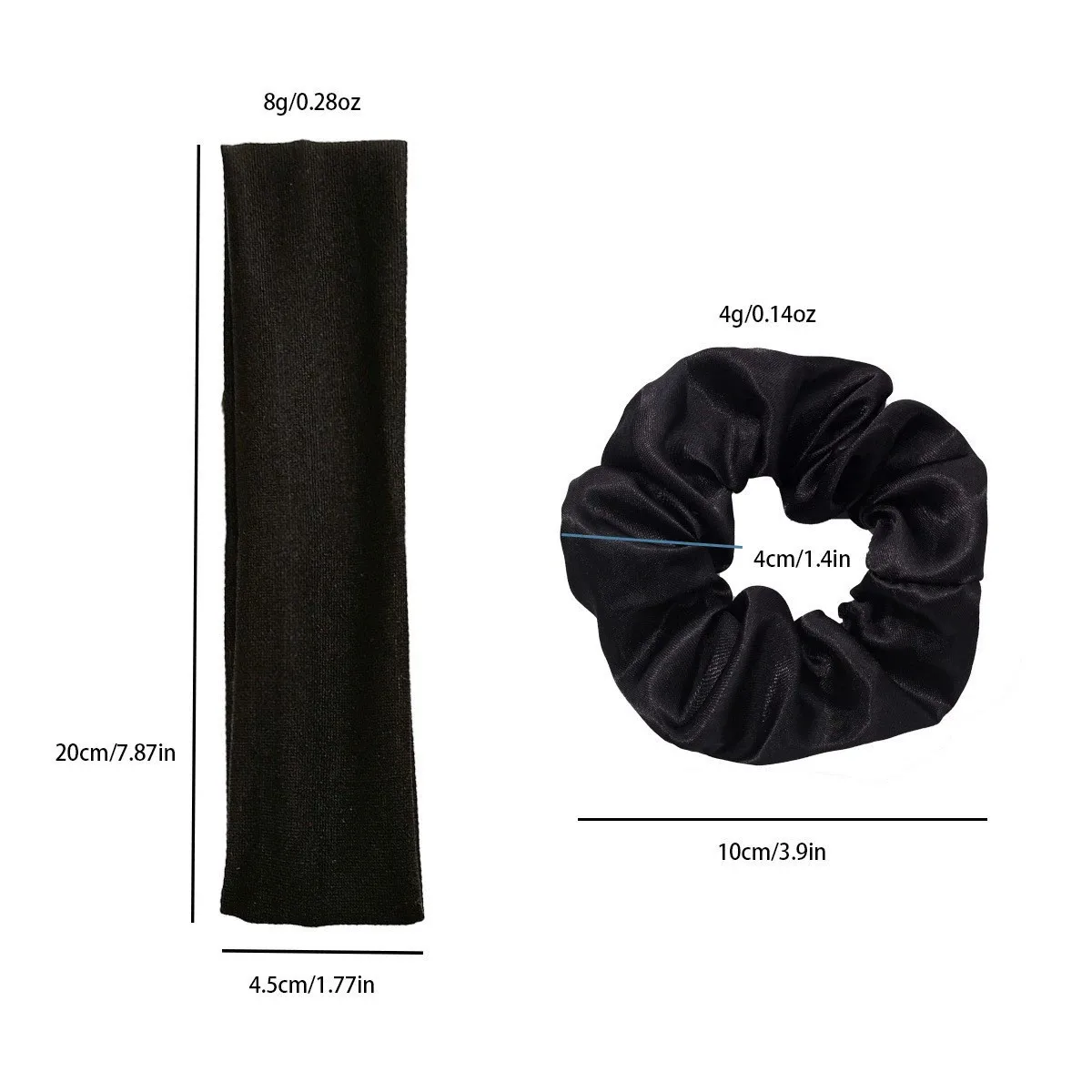 Four Seasons Solide Sport-Stirnbänder für Damen, Fitness, Laufen, Yoga, einfarbig, elastische Haarbänder, Stretch-Haar-Accessoires für Make-up – Detail 5
