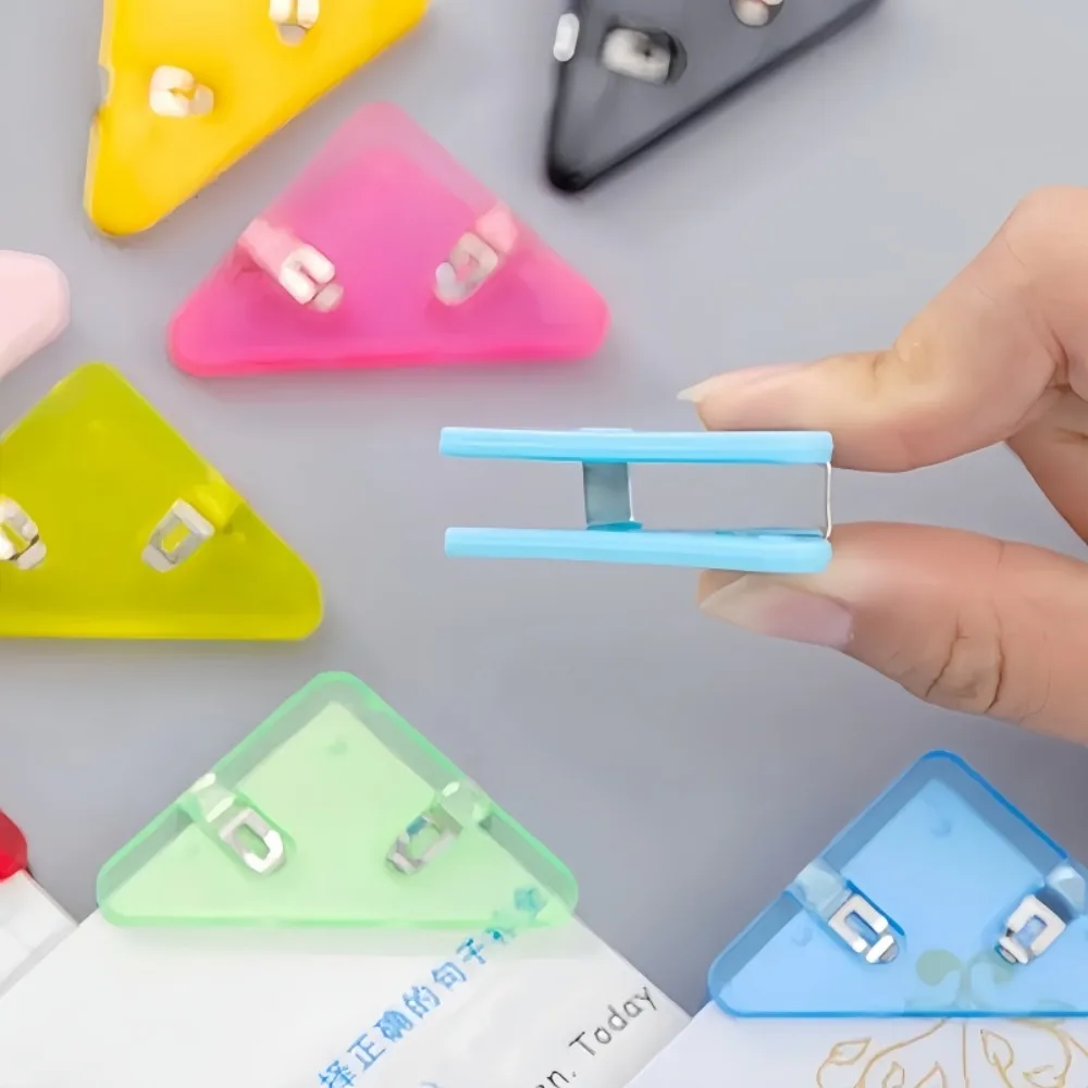 Mini Color Corner Clip Set Can Be Reused for Files Notebooks Test Papers Book Corner Protectors Office Stationery Supplies - view 5