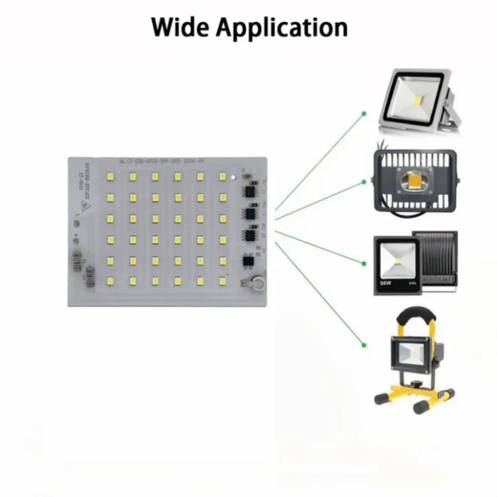 Chip LED SMD 2835 para Spotlight, Substituição do Módulo, Luz Branca Quente, Super Power, 10 W, 20 W, 30 W, 50 W, 100W, 220V