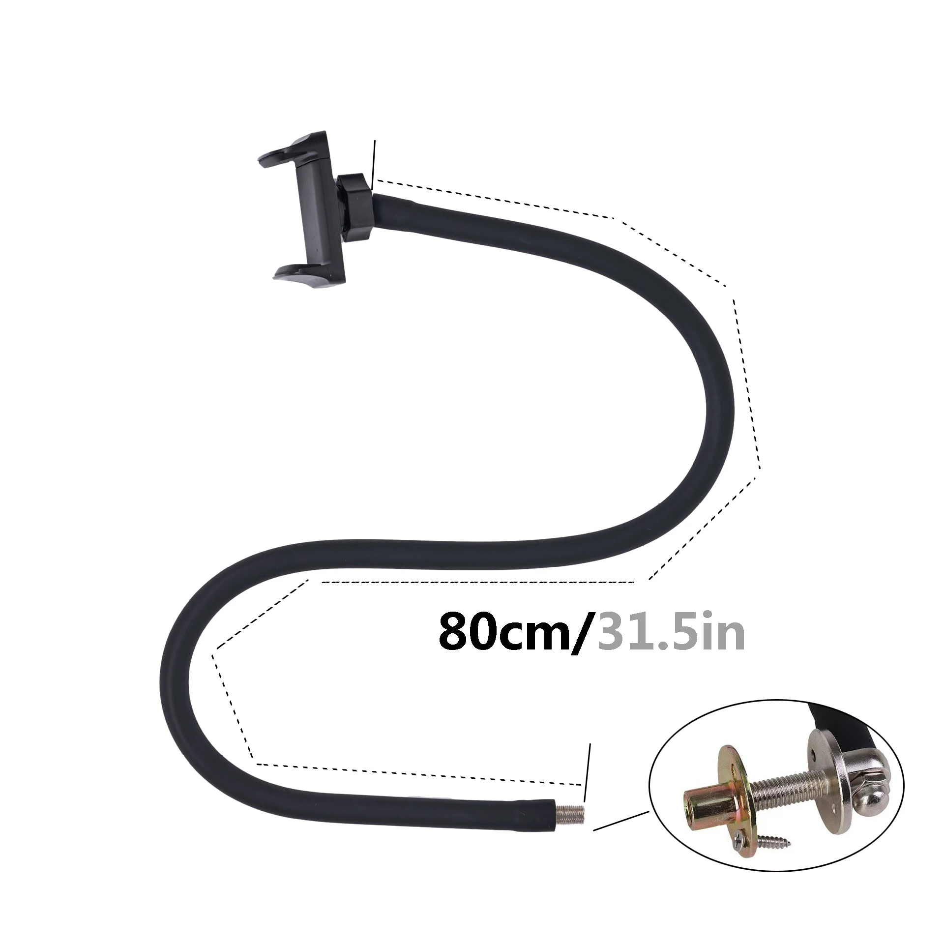 Flexible Arm Monopod Rod Sofa Lazy Stands Holder with Ball Head Clip Holder for Mobile Phones Tablets PC view 3