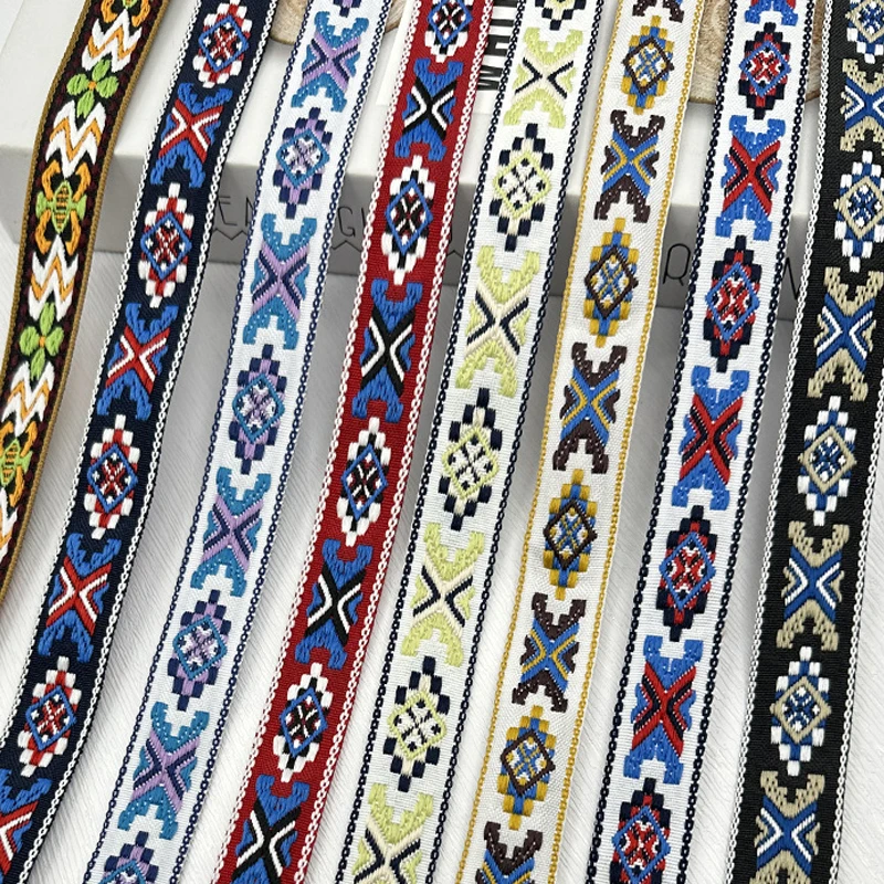 50 jardów wstążki żakardowej w – Vintage Sewing Textile recenzja i cena