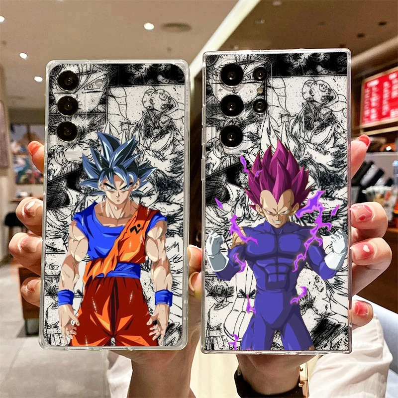

Art D-Dragon Ball Vegeta Goku For Samsung S24 S23 S22 S21 S20 FE S10 S9 S8 Plus Ultra Pro Lite 5G Transparent Soft Phone Case