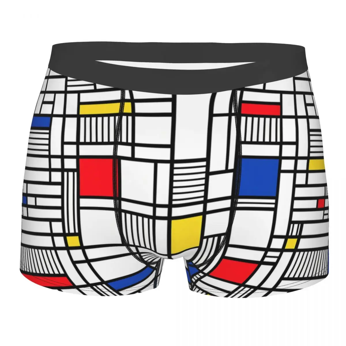 Benutzer definierte lustige Karten linien mond geometrische Boxershorts Höschen männliche Unterhosen bequeme Slips Unterwäsche