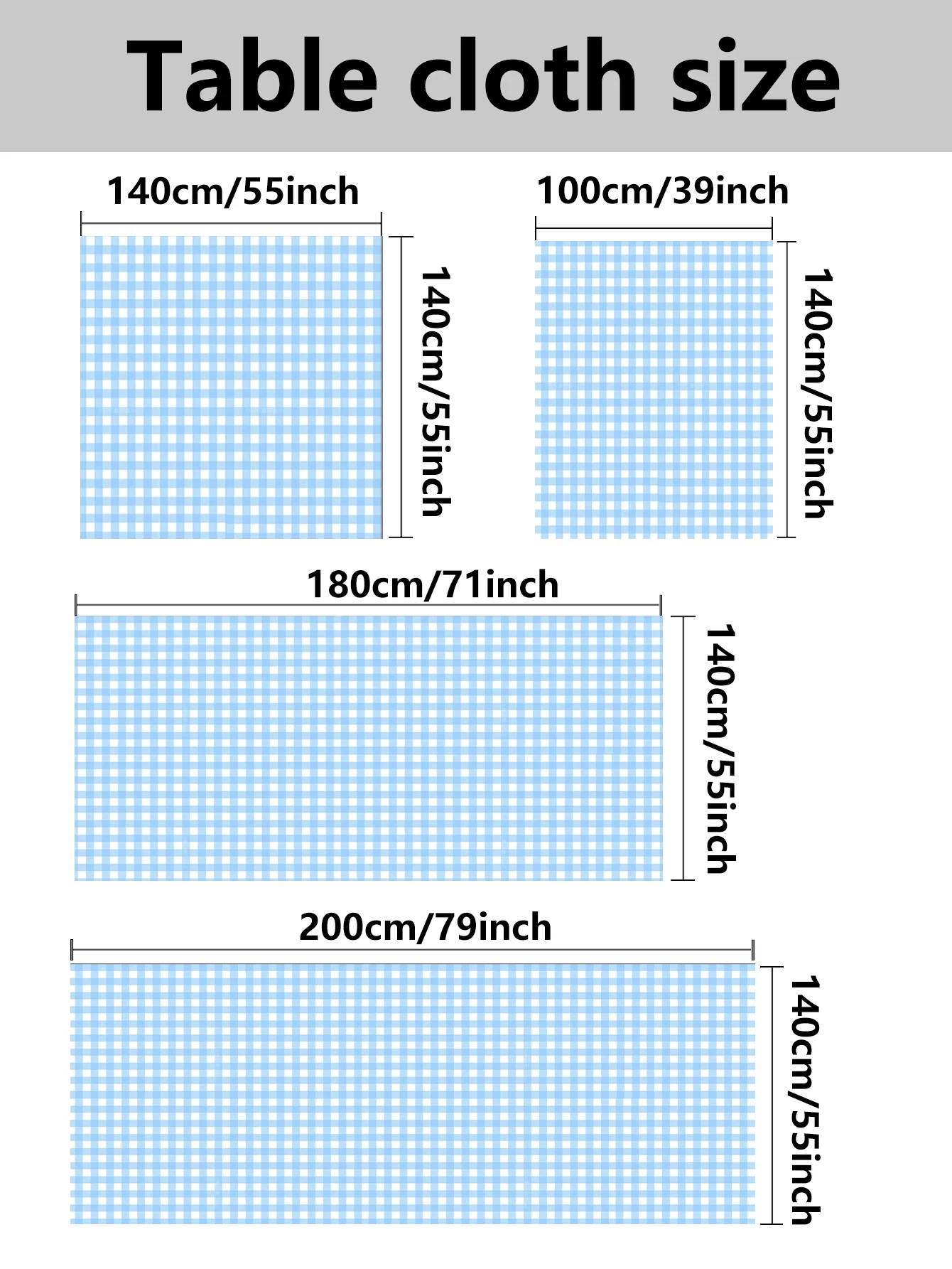 1 Piece Set, Modern Simple Blue Small Plaid Tablecloth, Japanese and Korean Style Minimalist Style Dinner Restaurant Table Mat Restaurant and Picnic