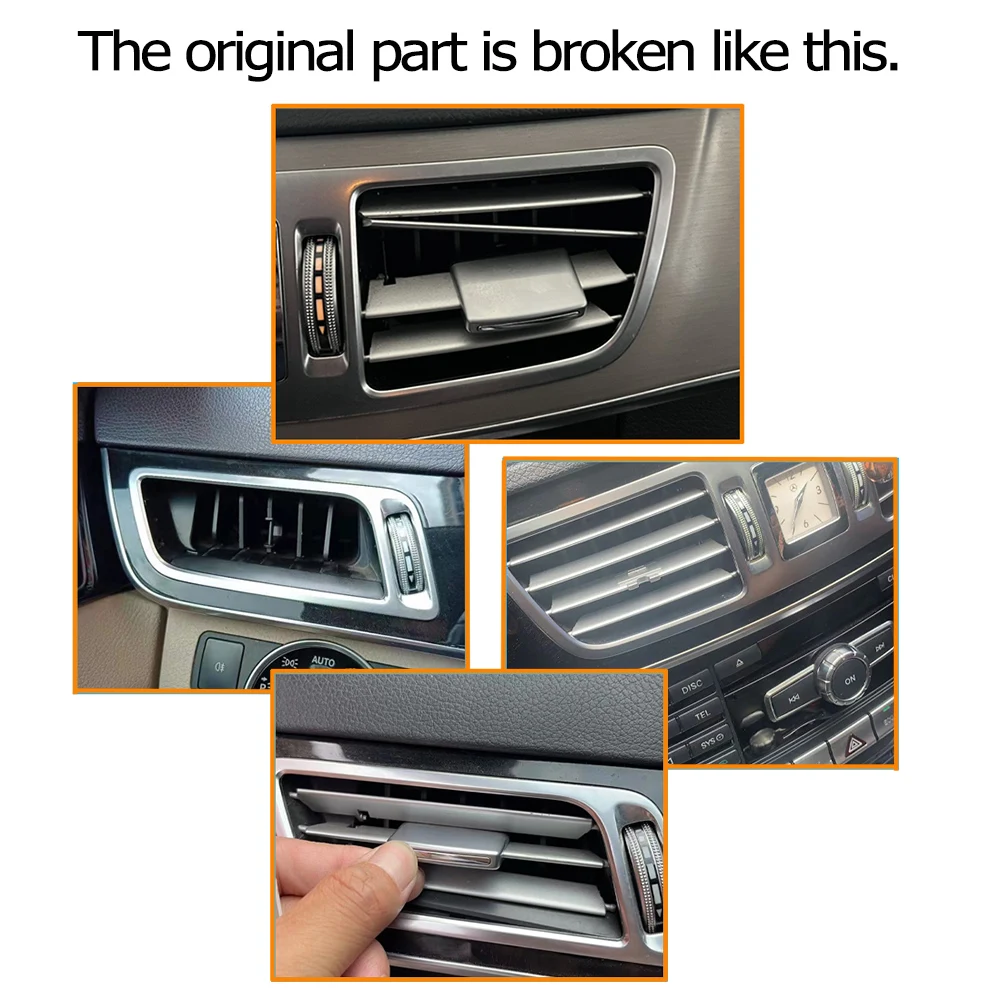Dash Console A/C Air Vent Outlet Grille Repair Kit For Mercedes Benz E Class Sedan W212 E180 E200 E260 E300 E320 E400 2014 2015