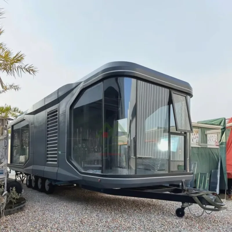 Ville domestiche mobili prefabbricate con struttura in acciaio a spostamento rapido per hotel all'aperto e soccorso di appartamenti