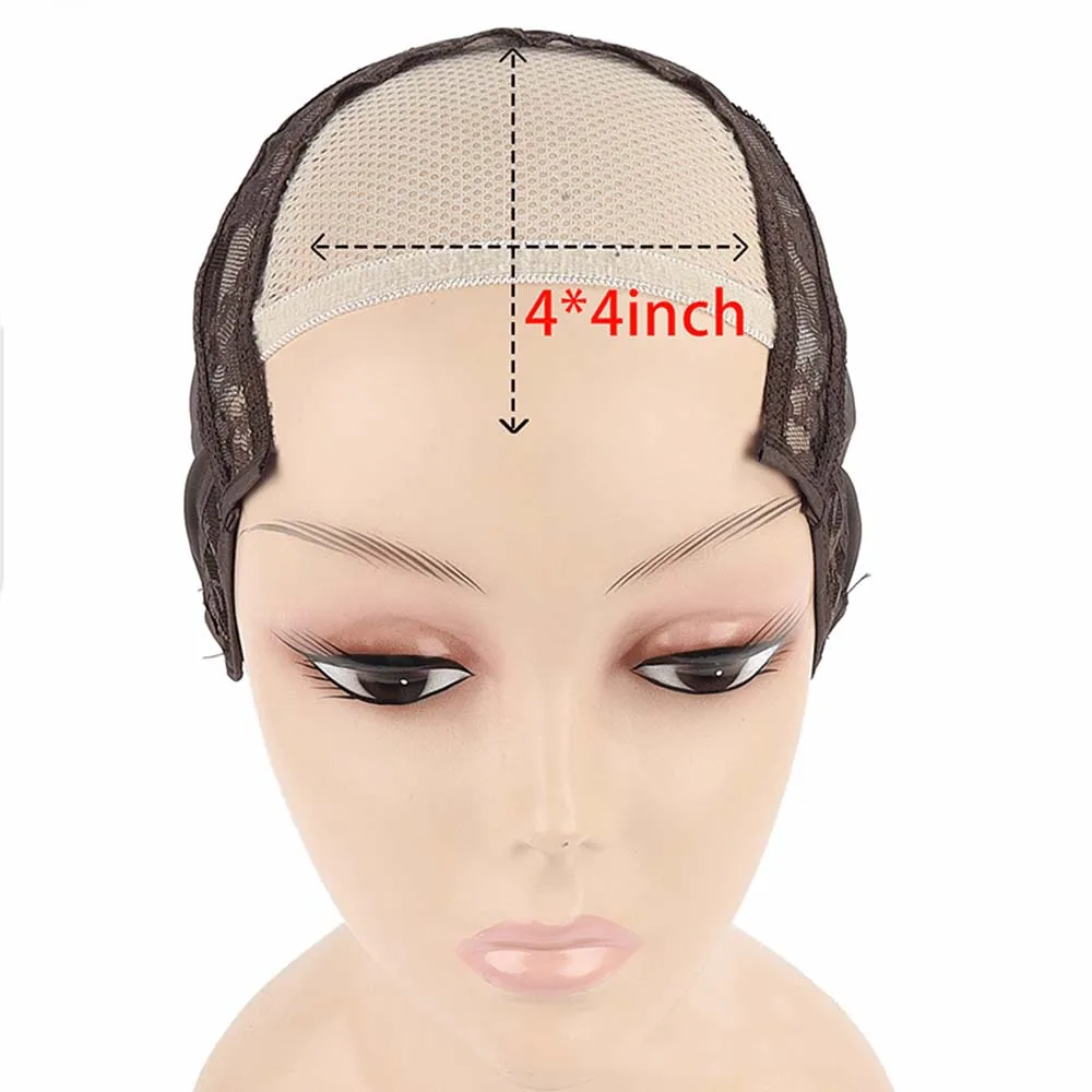 Коричневая U-образная шапочка для парика для изготовления парика 4*4 5*5 с кружевной застежкой и эластичной лентой, аксессуар для парика