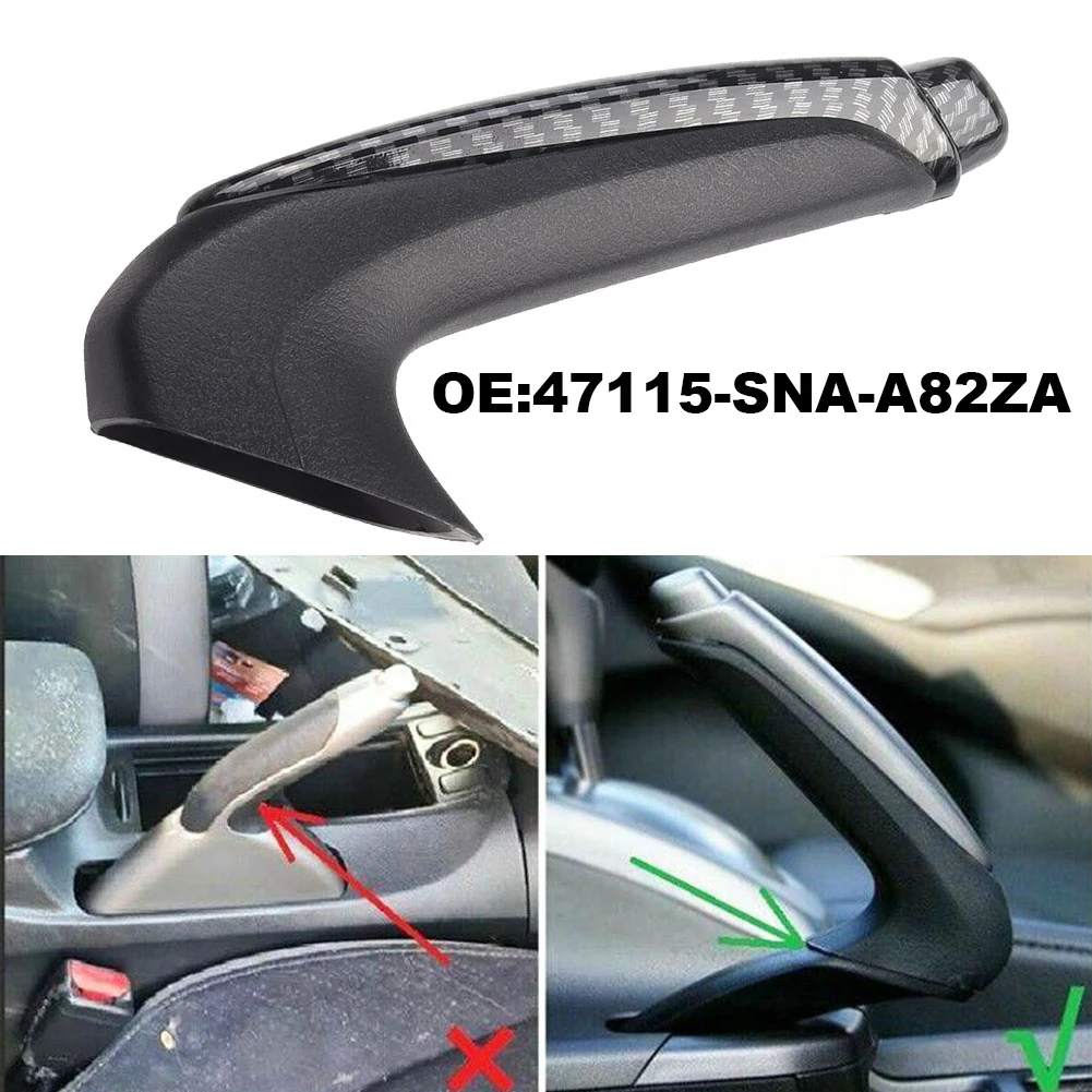 

Ручка рычага автоматической коробки передач из углеродного волокна + тормозная ручка для Honda для Civic 2006-11 47115-SNA-A82ZA 54130-SNA-A81