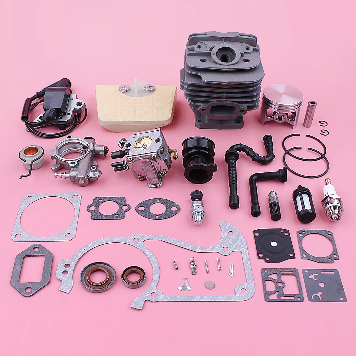 Kit de junta de bobina de ignição de carburador, pistão de cilindro 48mm para stihl 034 036 ms360 ms340 peças de motor de motosserra com filtro de ar