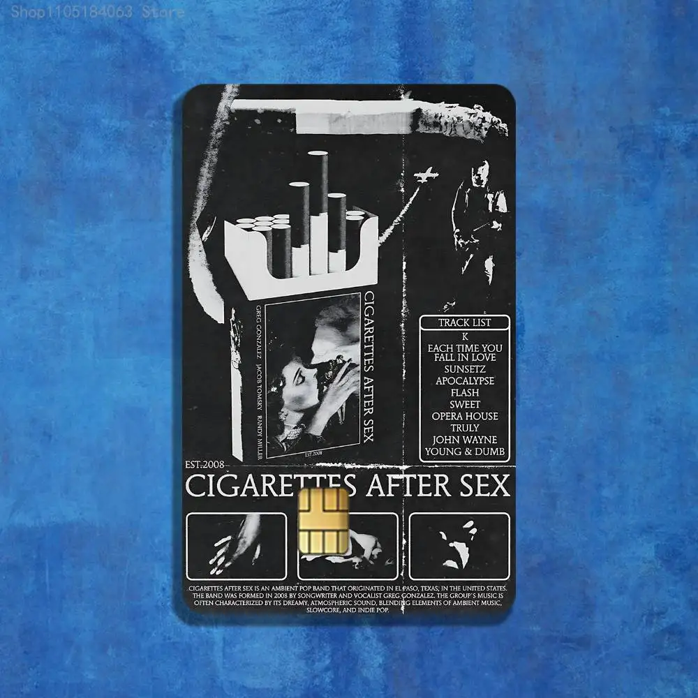 C-Cigarette بعد S-Sex CAS ملصقات الائتمان فيزا الخصم البنك بطاقة شحن حافلة مترو ملصق مضاد للمياه ملصق الديكور