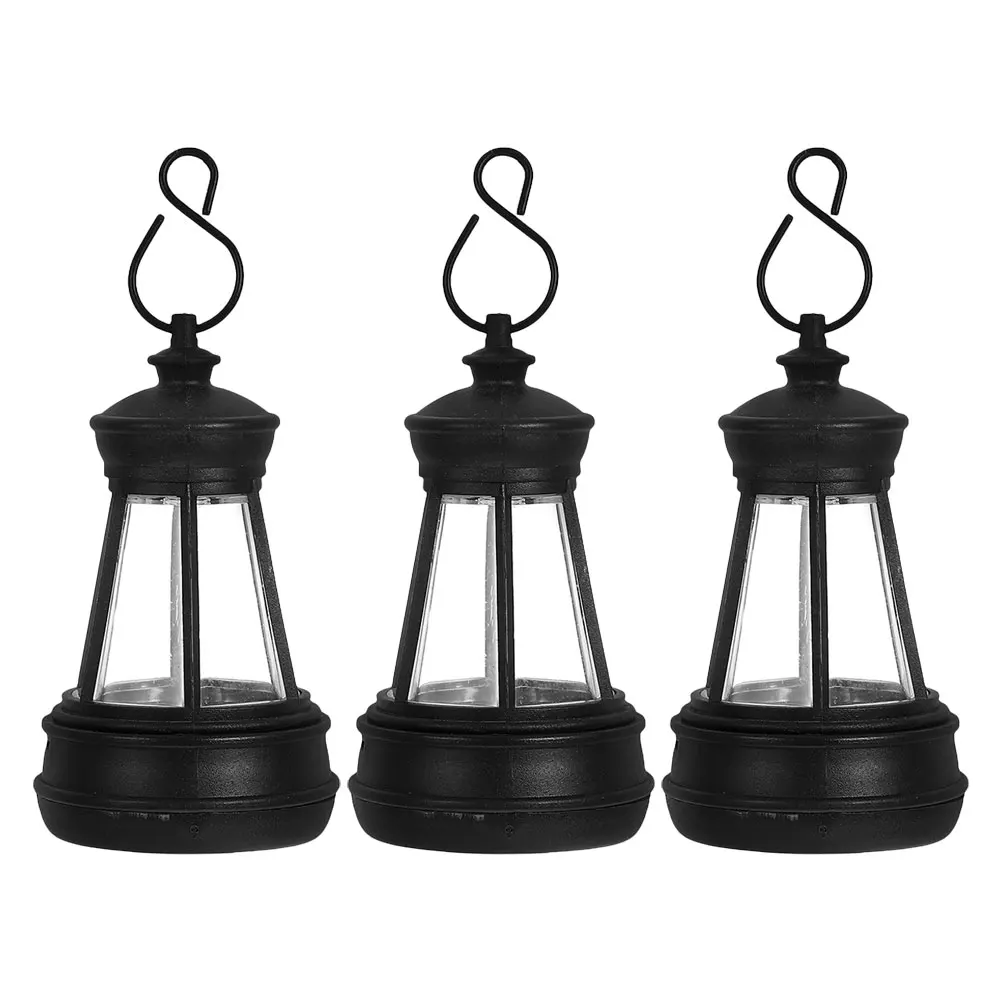 3pcs Solar Lantern Outdoor Hanging Light For Garden Yard Patio Decorative Solar Powered Led Lamp Automatic Night Sensor