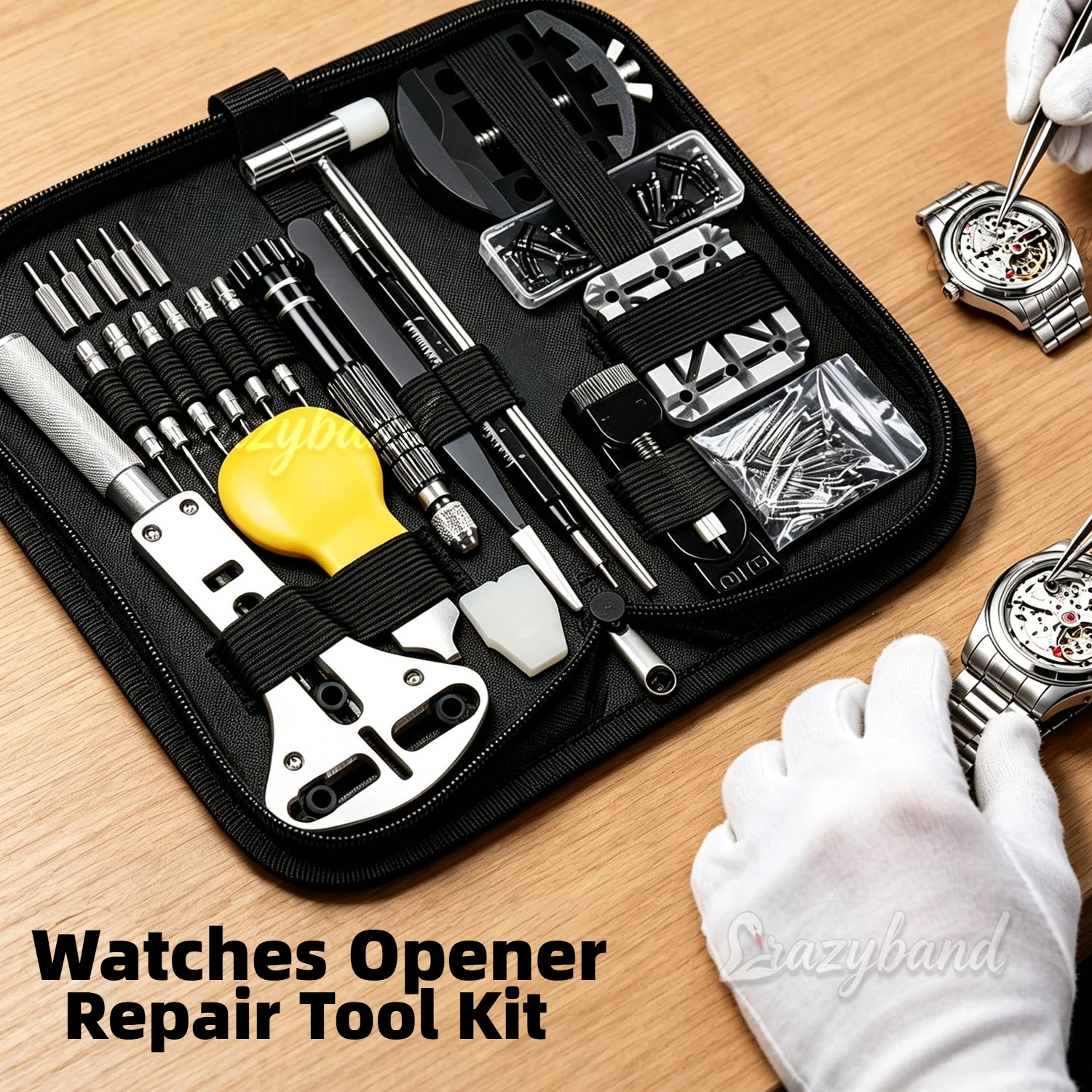 153Piece/Set Watch Opener Repair Tool Kit Clock Maintenance Hardware Tools Watch Maintenance Open Back Remove Strap Repair Kit