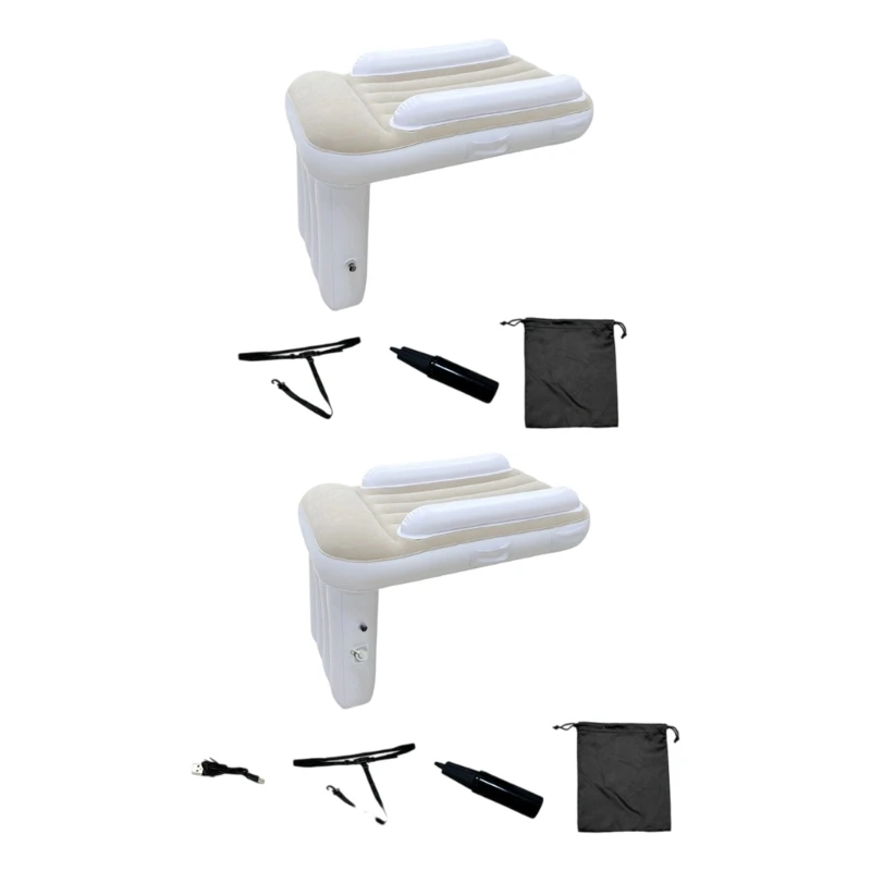 

Infant Plane Mattress Travel Bed Soft Flocking Accent High Safety Rails Foldable Design Quick Setup with Carry Bag 15UB
