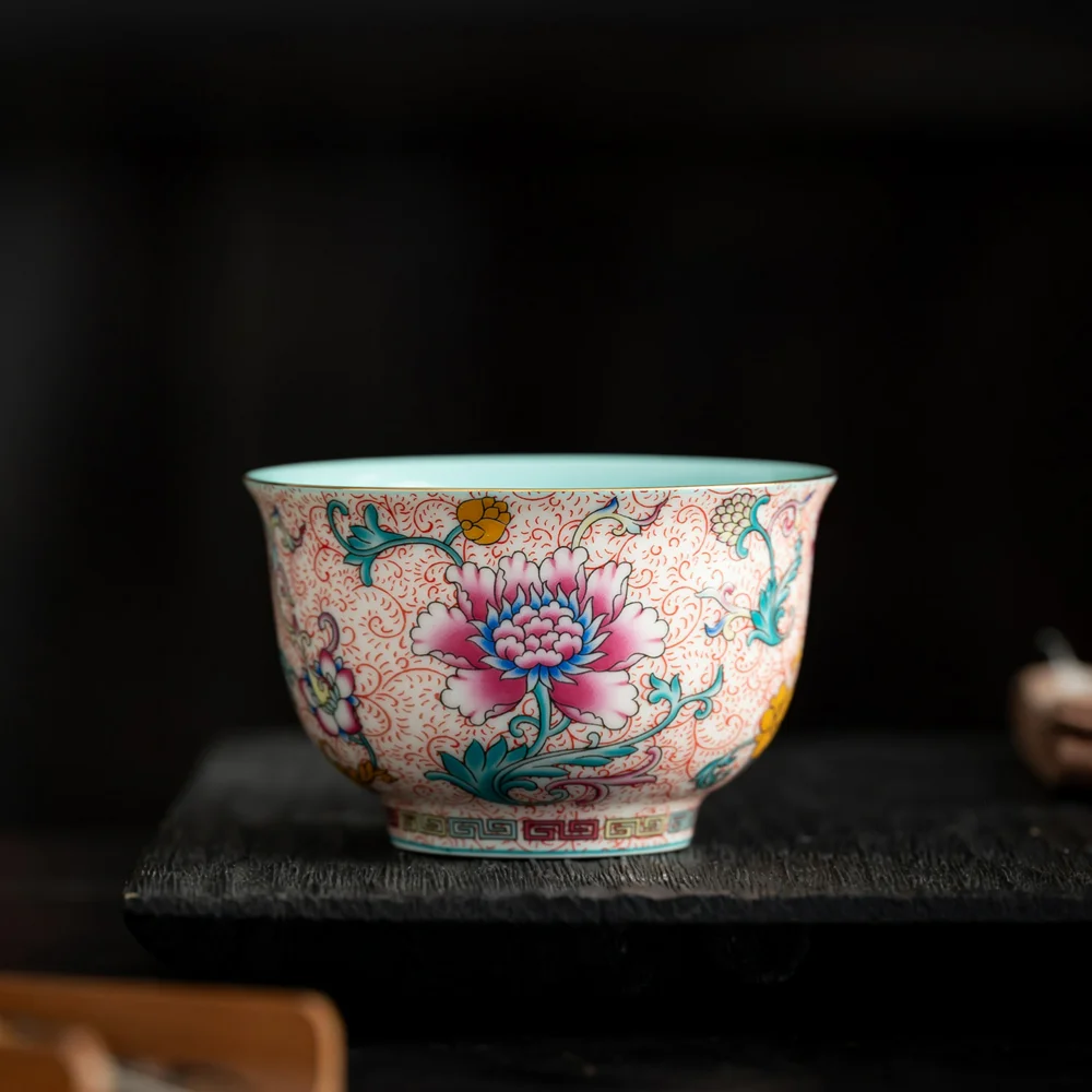 

White Porcelain Hand Painted Kung Fu Tea Set Featuring Patterns Including Plum Blossoms Orchids Bamboo And Chrysanthemum Teacups