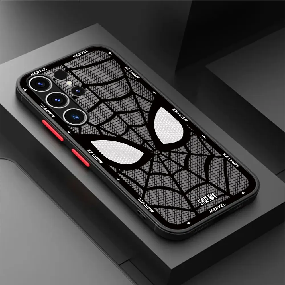 Luxury Marvel Spider Man Case for Samsung Galaxy A72 A22 A54 A34 A24 A14 A33 A73 A23 A52 5G A32 A13 A53 Luxury Soft Capa Cover