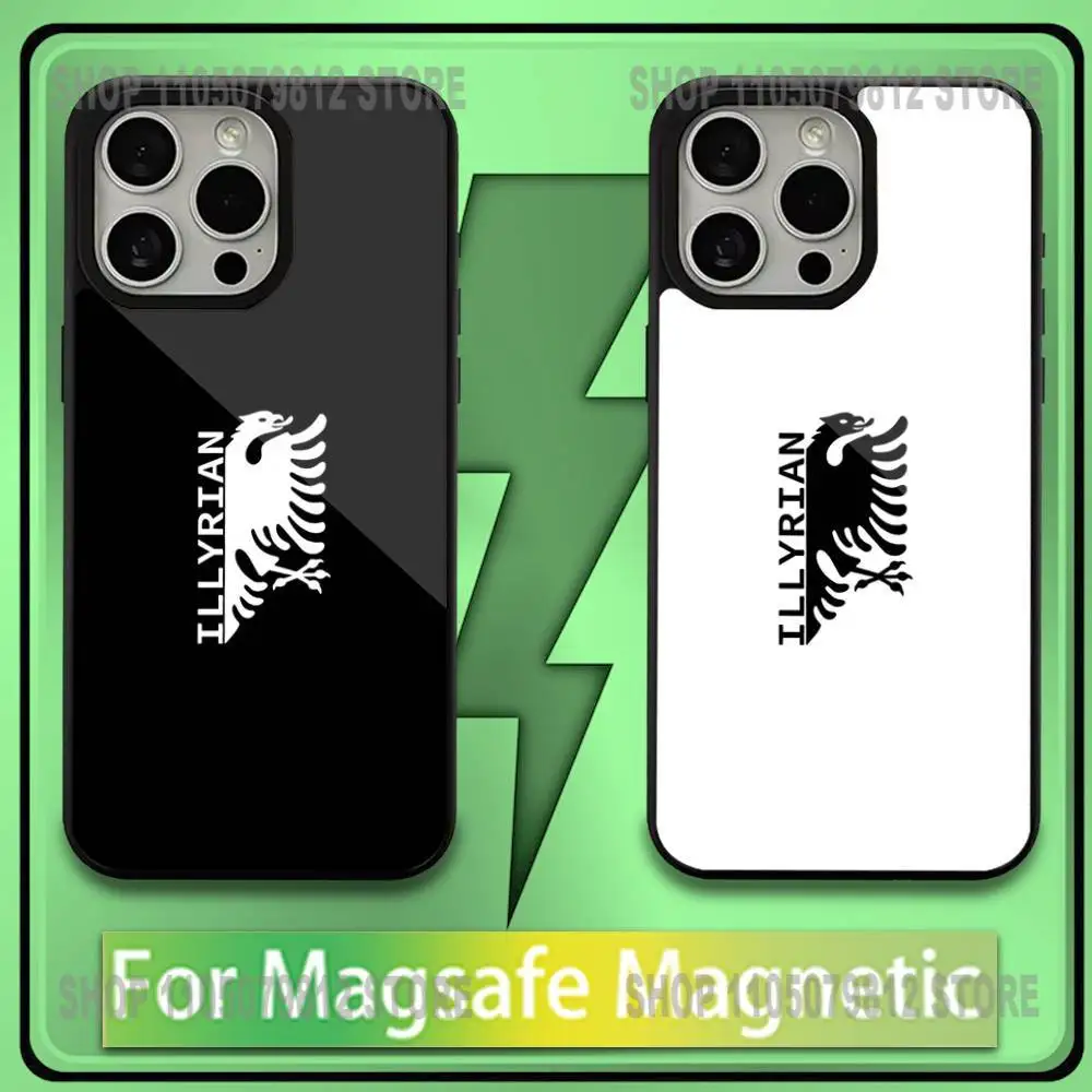 

Albania Flag Passport Illyrian Eagle Phone Case For iPhone17,16,15,14,13,12,11,Plus,Pro,Max,Mini Soft Magnetic Wireless Charge