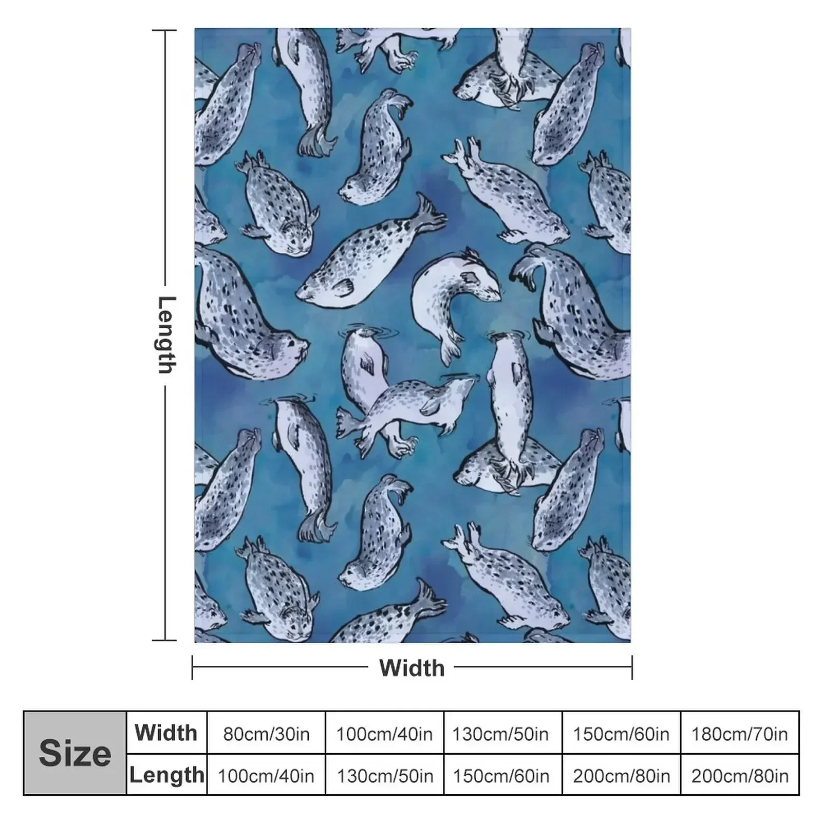 Harbor Seal Pattern Throw Blanket Soft Plaid Polar Tourist Bed covers Designers heavy to sleep Blankets