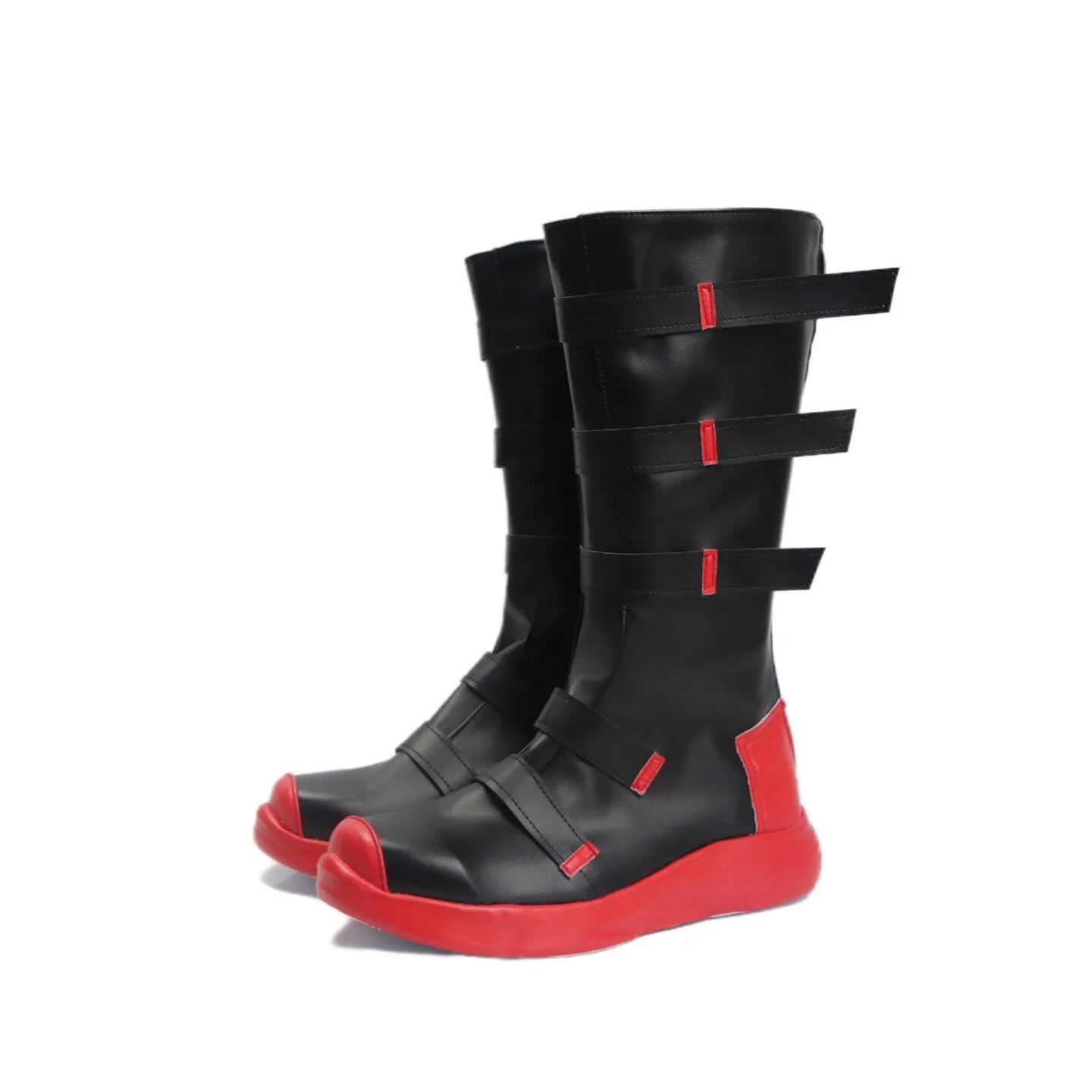 Robin Cosplay Shoes Jason Todd Black Red Boots Halloween Women Men PU Leather Shoes Big Size Custom Made