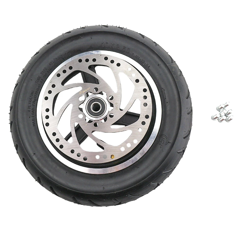 10x2.50 tire wheels  suitable for High quality tire aluminum alloy wheel hub with brake discs for electric scooter balancing car