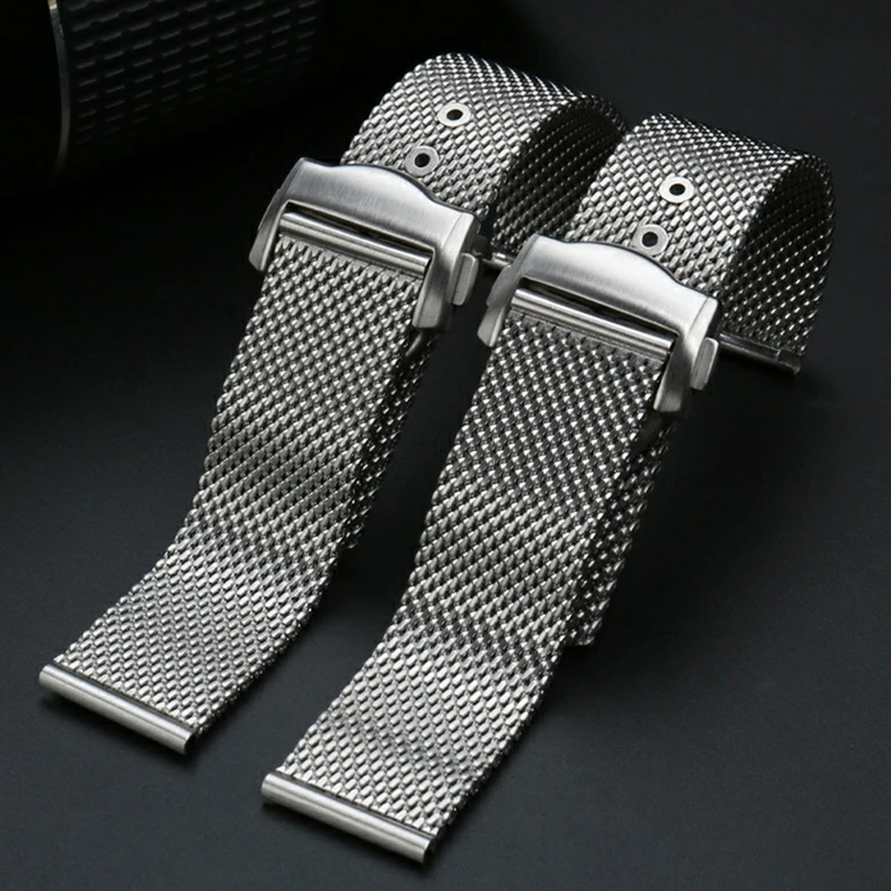 สายนาฬิกามิลานเหล็ก20มม. สำหรับ Omega Seamaster 007สายนาฬิกา AT150ฮิปโปแคมปัส300ใหม่