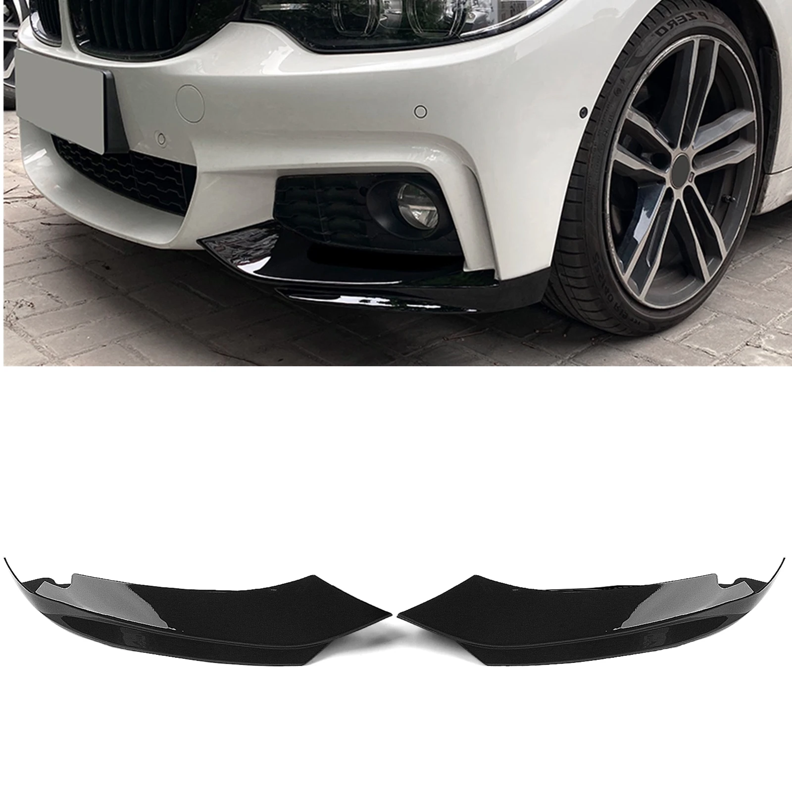 

Front Bumper Side Spoiler Cover For BMW 4 Series F32 F33 F36 M-Tech M Sport 2014-2020 Fog Light Intake Frame Lower Splitter Lip