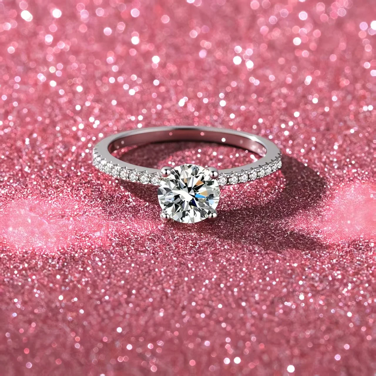 

Кольцо из настоящего серебра 925 пробы с маленьким муассанитом для женщин, простое, сверкающее, круглое, 0.3 карата, сертифицированный лабораторный бриллиант, кольца на палец