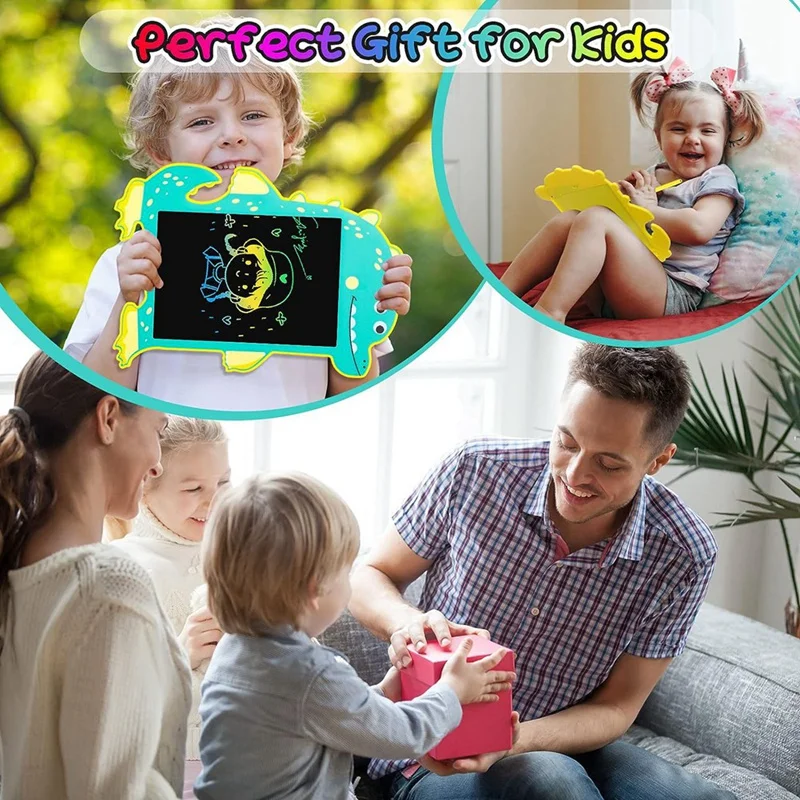 8.5 Inch Drawing Board Pink Dinosaur Toy LCD Writing Tablet Pad Children Drawing Tablet Educational Toy For Boy Girl Easy To Use