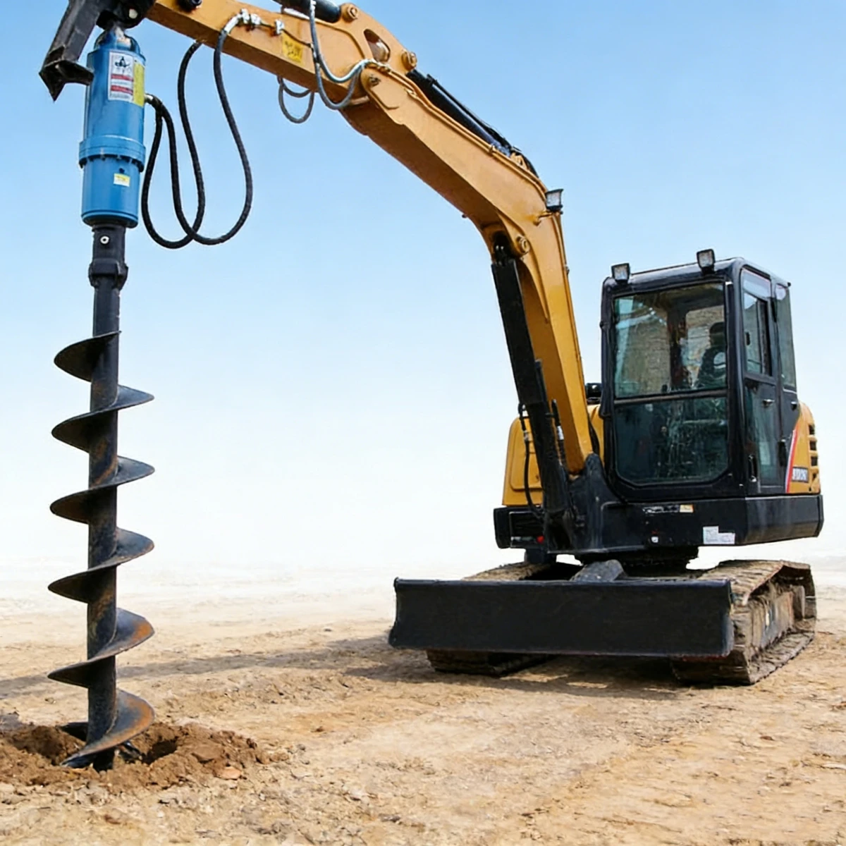 Hydraulic Earth Auger Drill Hydraulic Auger Driver Motor Power Head for 1-50 Tons Excavators Loader