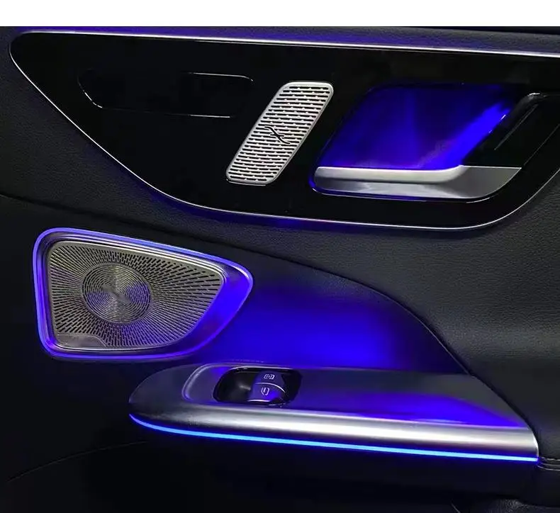 64-color four-door light-emitting mid-range cover car modification upgrade for  C-Class W206 2022 mid-range horn