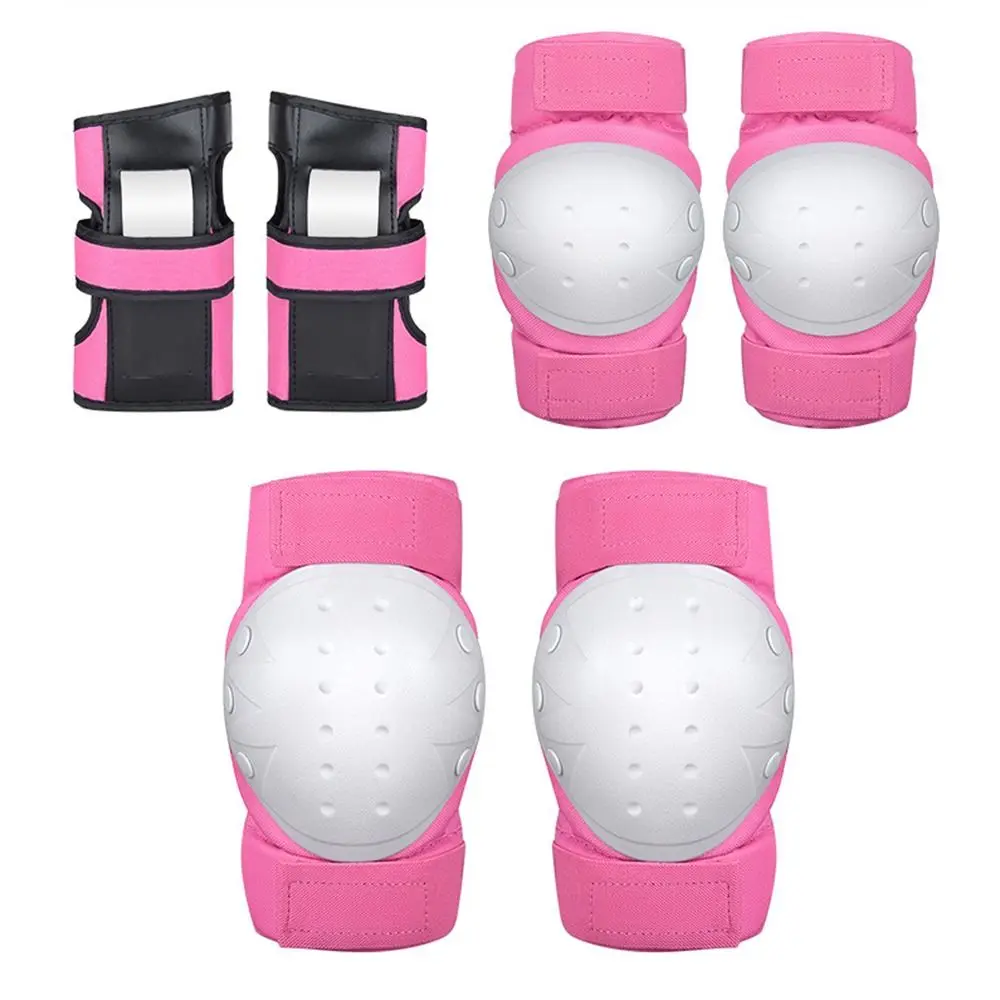 Durable Knee Pads Elbow Pads Oxford Cloth Curved Case Wrist Guards Set Ventilate Thicken Sports Protection Kit Kids Adult