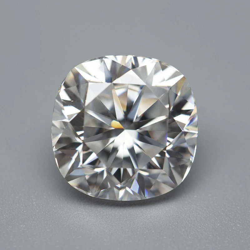 Super White D Color Square Cushion Cut Moissanite Stone 0.5-5.0ct Positive Pass Diamond Tester with GRA Certificate