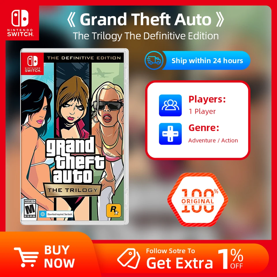 その他 grand theft auto NINTENDO SWITCH Nintendo Switch Grand Theft Auto: The Trilogy - Definitive Edition