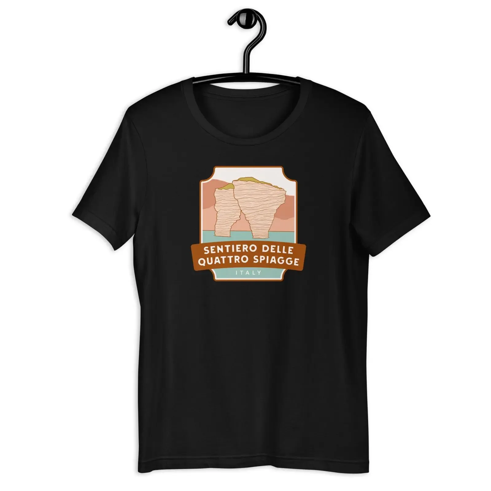 Sentiero delle quattro spiagge t shirt Italy vintage Washed Breathable Casual Stylish Versatile graphic designer clothes