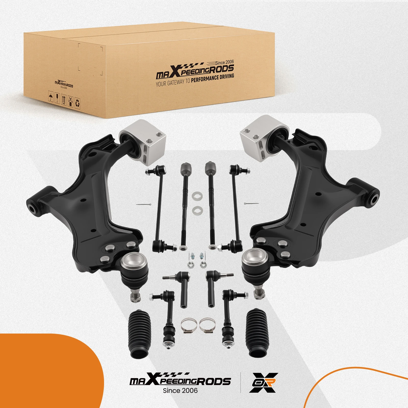 

12x Front Lower Control Arms Sway Bar Tierods Kit for GMC Terrain 2010-2016 2017