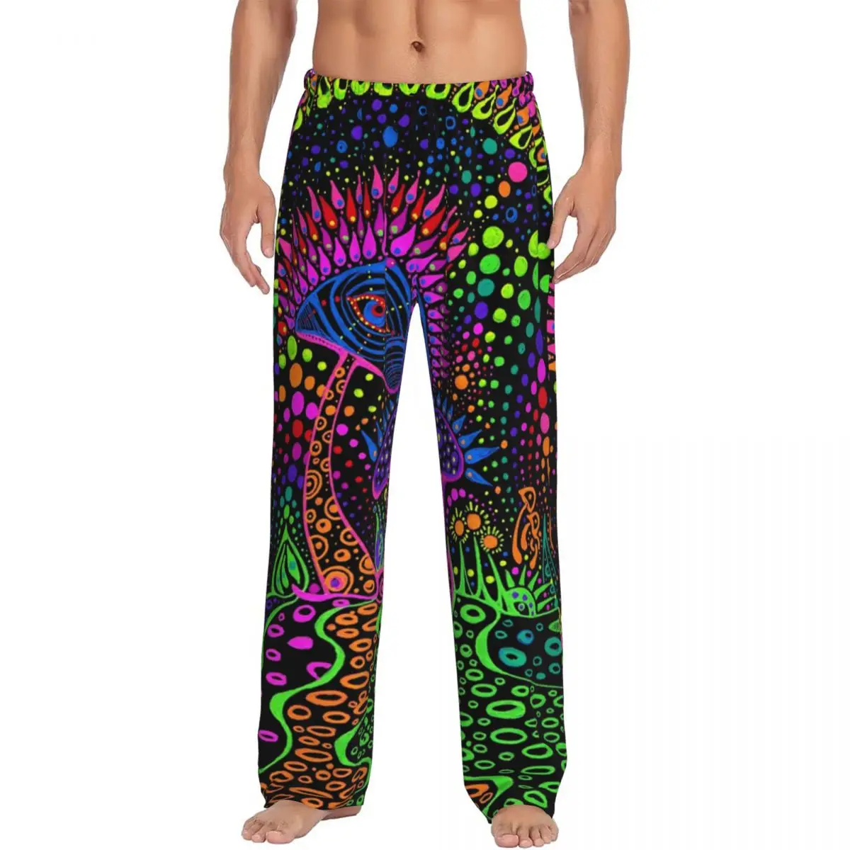 

Custom Print Men Psychedelic Magic Mushrooms Print Lava Pajama Pants Sleep Sleepwear Bottoms with Pockets