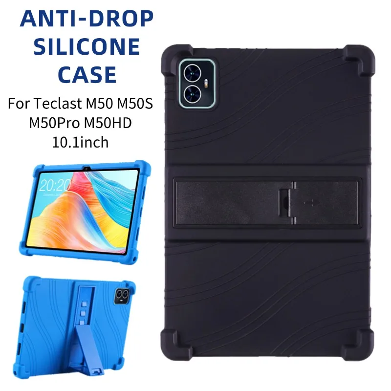 

For Teclast M50 M50S M50Pro M50HD 10.1inch Tablet Case Shockproof Cover for Teclast Android 13 Silicon Stand Protective Shell