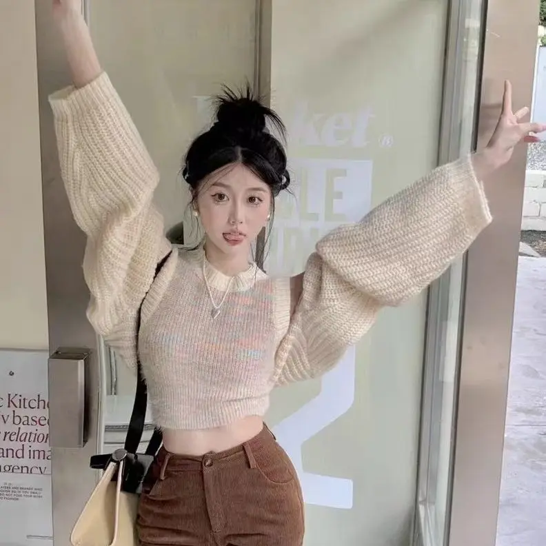 

Spring New Knitted Cardigan Two-Piece Set Hot Girl Spring Short Set